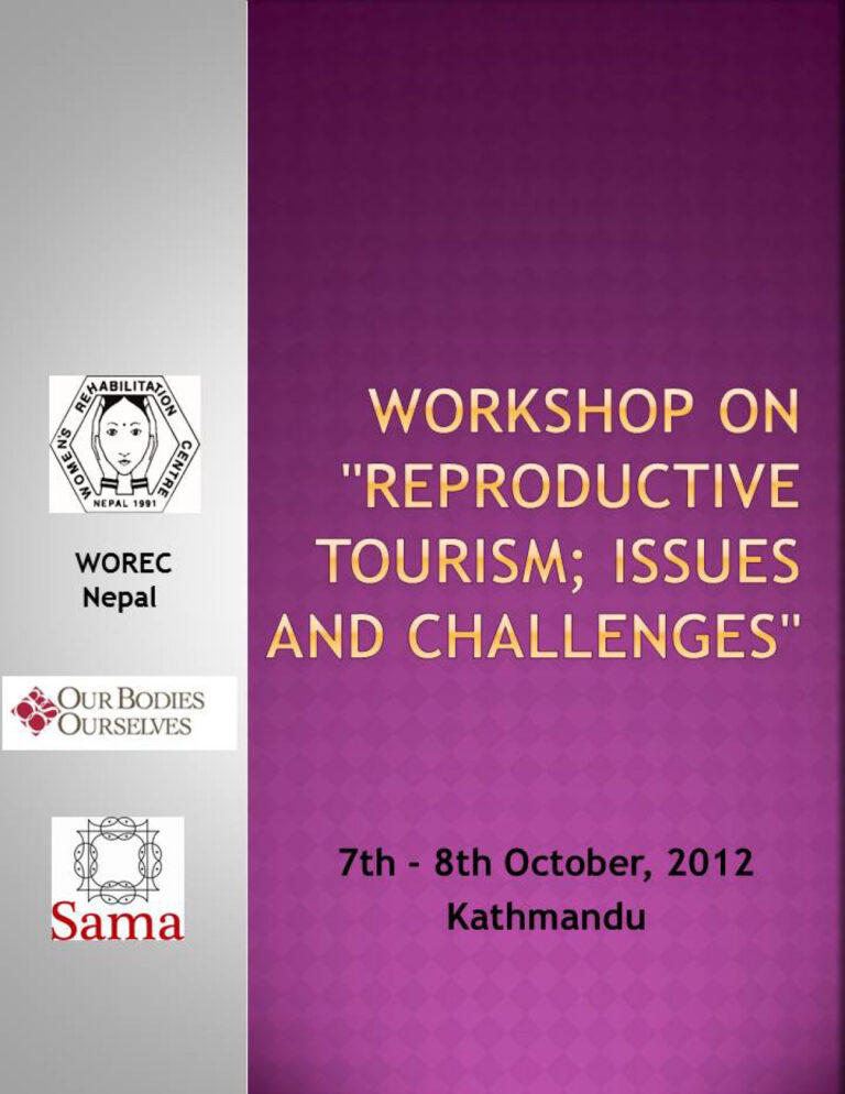 Microsoft Word - Report on Reproductive Tourism Workshop (2)